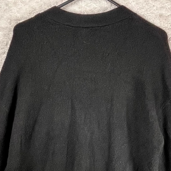 Talbots Wool Alpaca Black Sweater Cardigan Women's Pearl Rhinestone Button XL - Picture 7 of 15